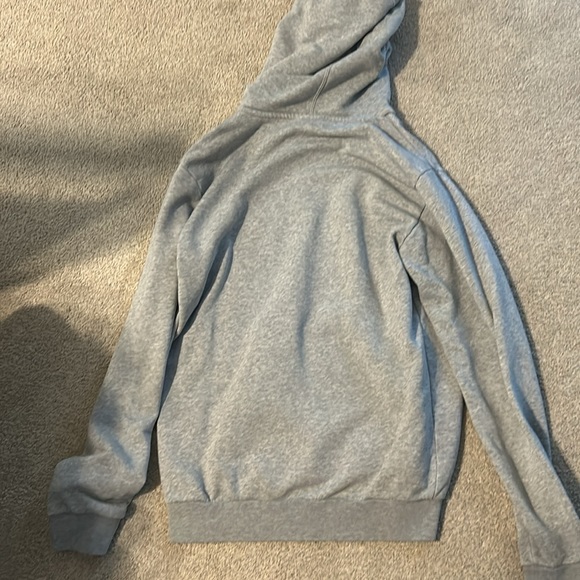 Adidas Grey Drawstring Hoodie with Camo Logo - Picture 2 of 2
